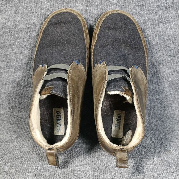 Olukai Moloa Slipper Mid Men Size 8 Brown Shearling Lined Leather‎ Wool Slip On main image 12
